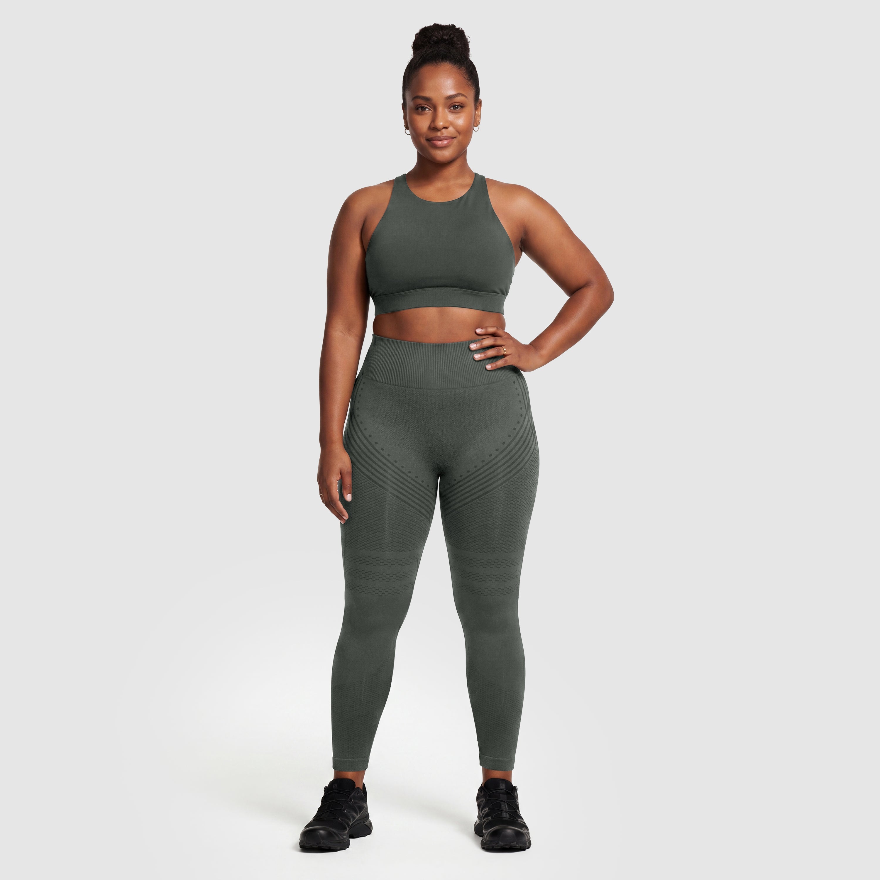 Maneele 3D Sculpting Leggings - Gray