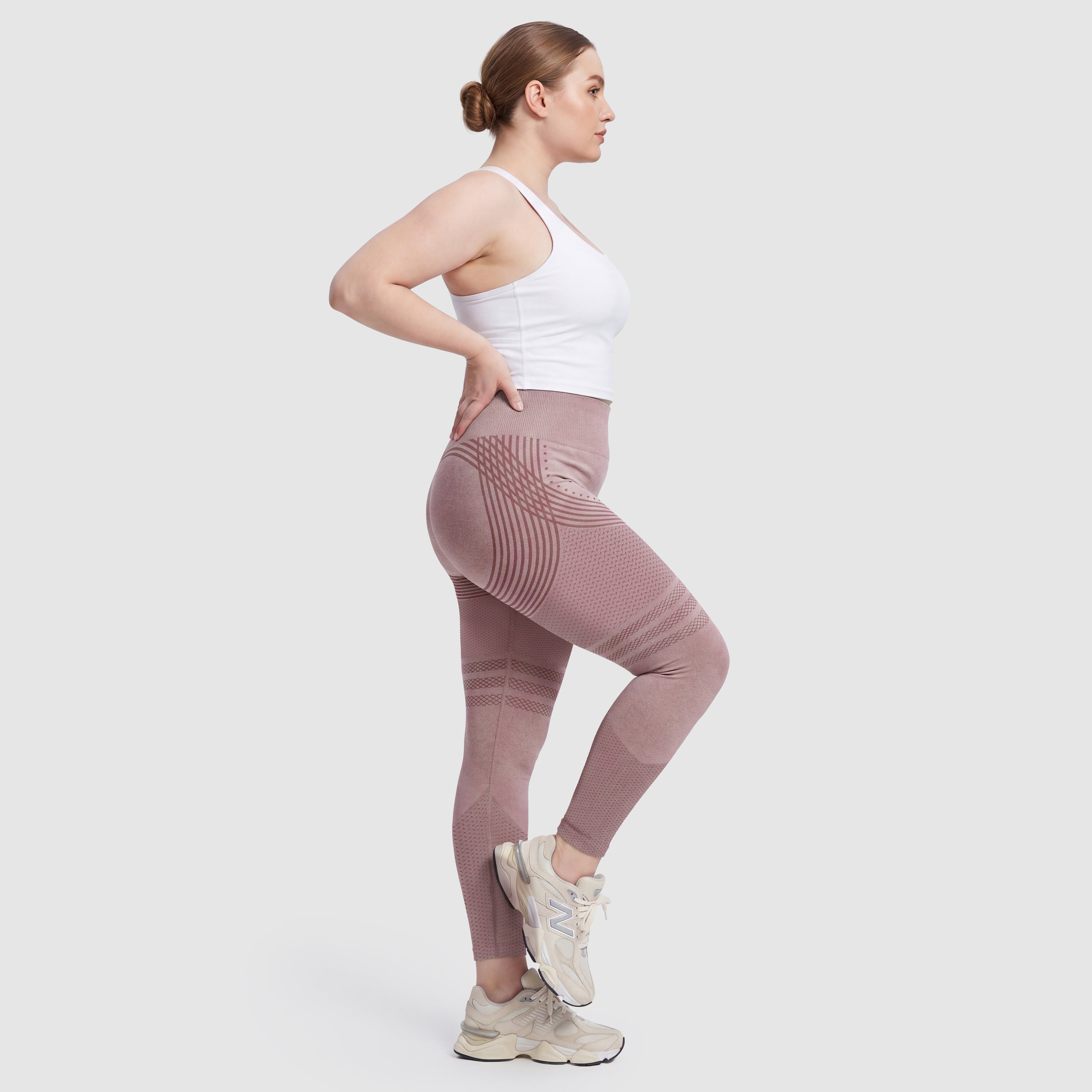 Maneele 3D Sculpting Leggings - Pink