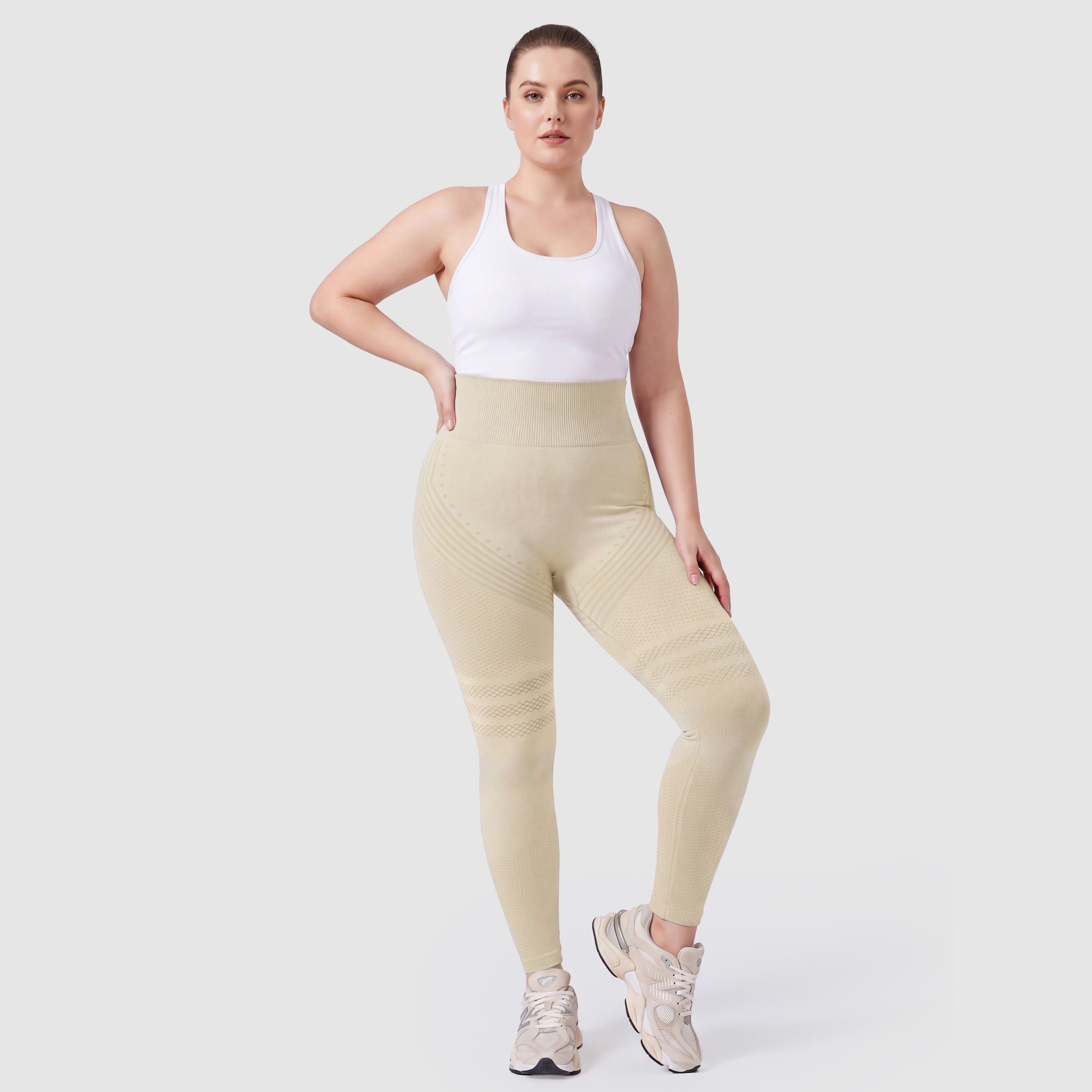 Maneele 3D Sculpting Leggings - Beige