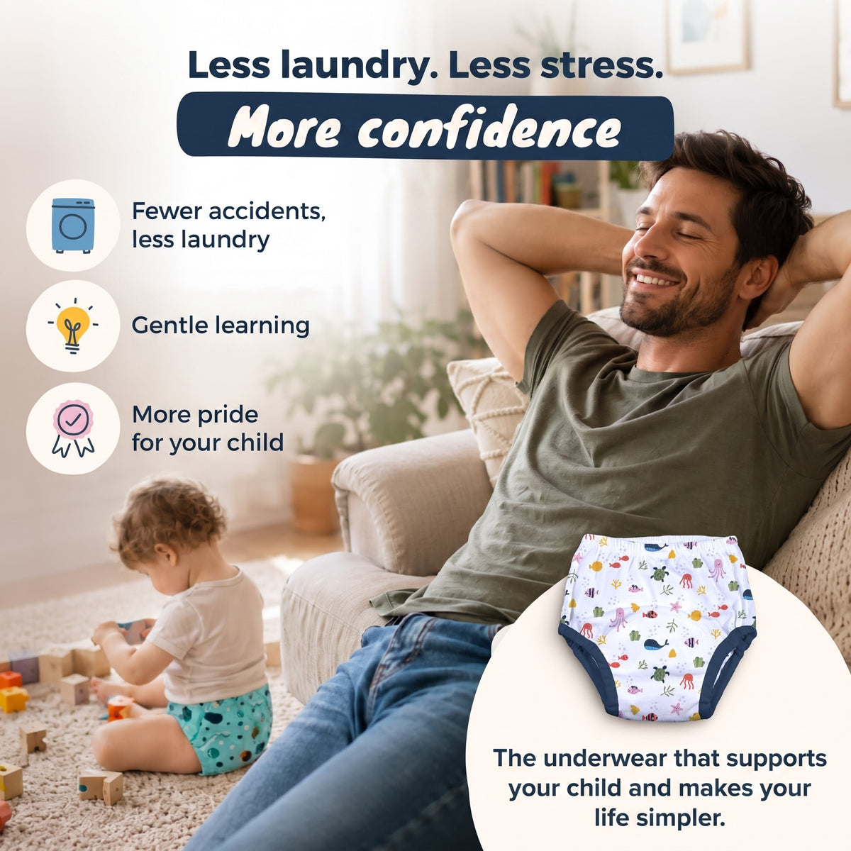 Less laundry, less stress