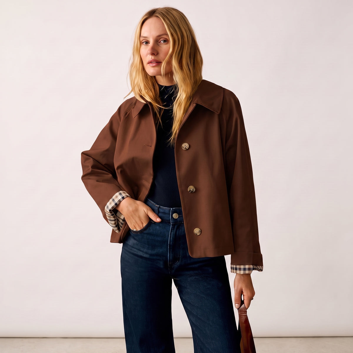 The Cropped Trench in Dark Brown