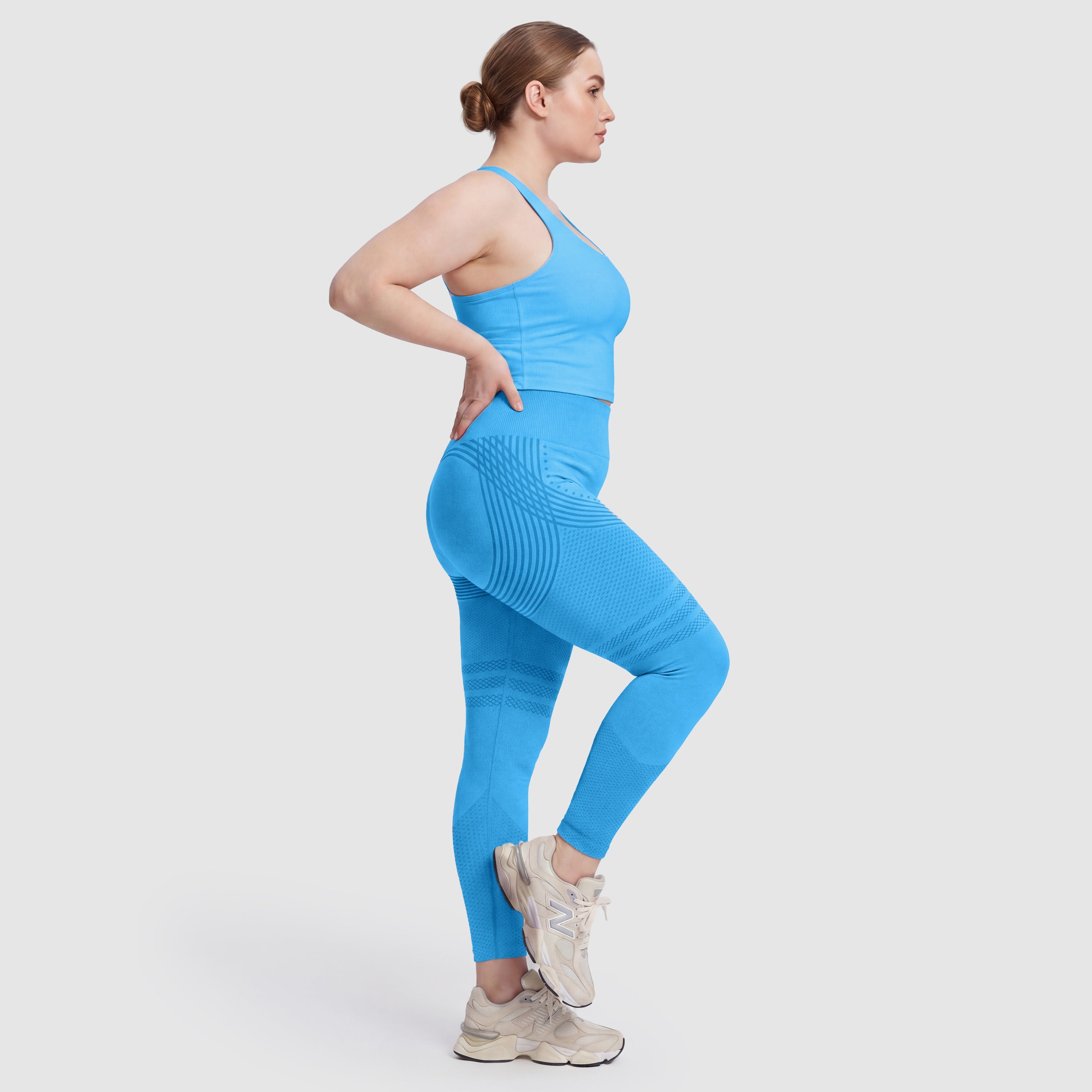Maneele 3D Sculpting Leggings - Turquoise