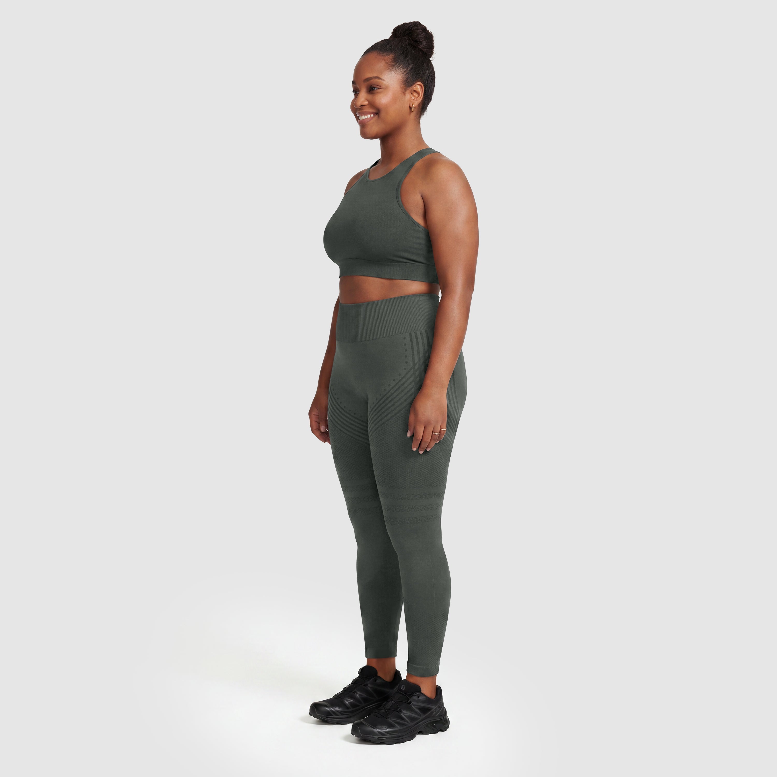 Maneele 3D Sculpting Leggings - Gray