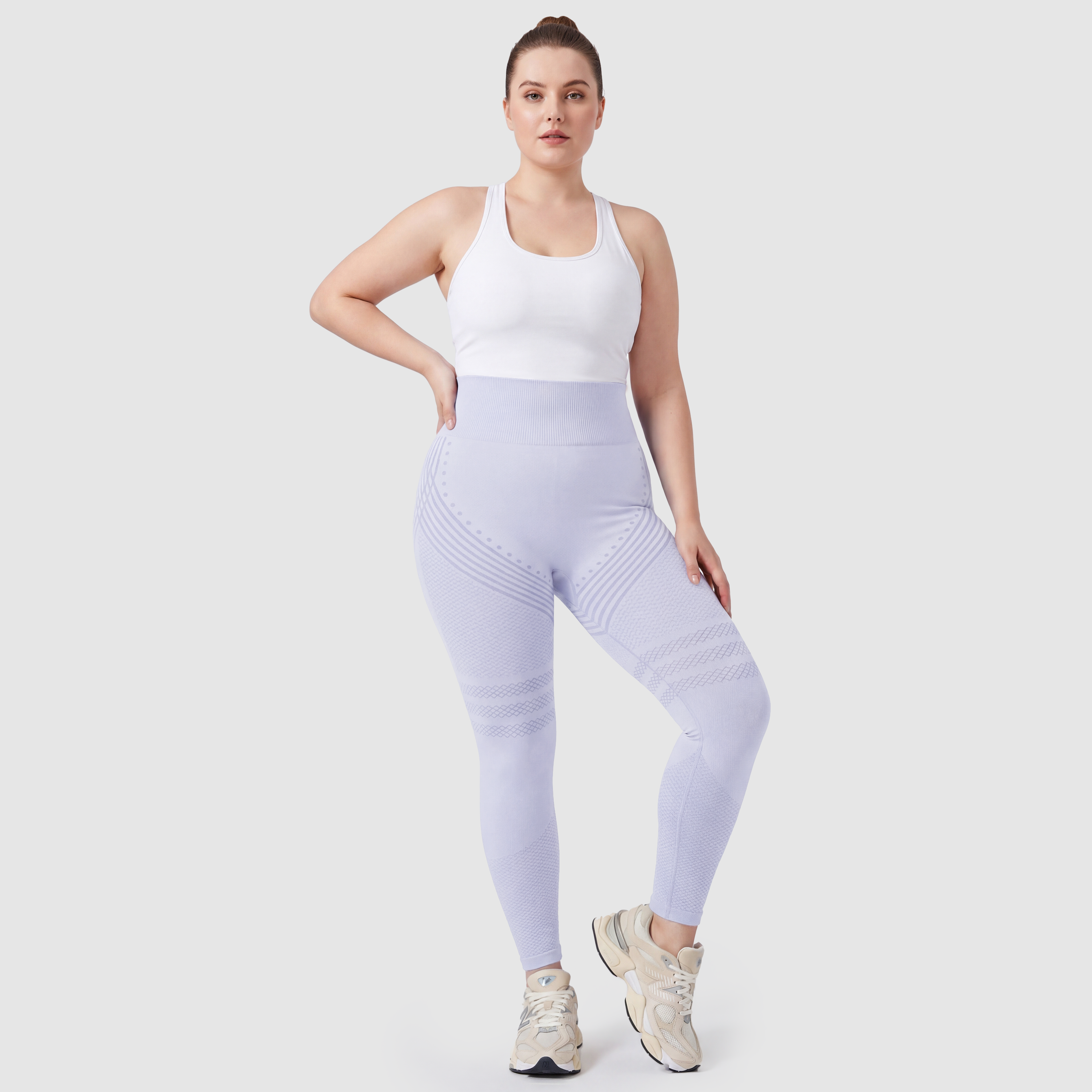 Maneele 3D Sculpting Leggings - Light blue