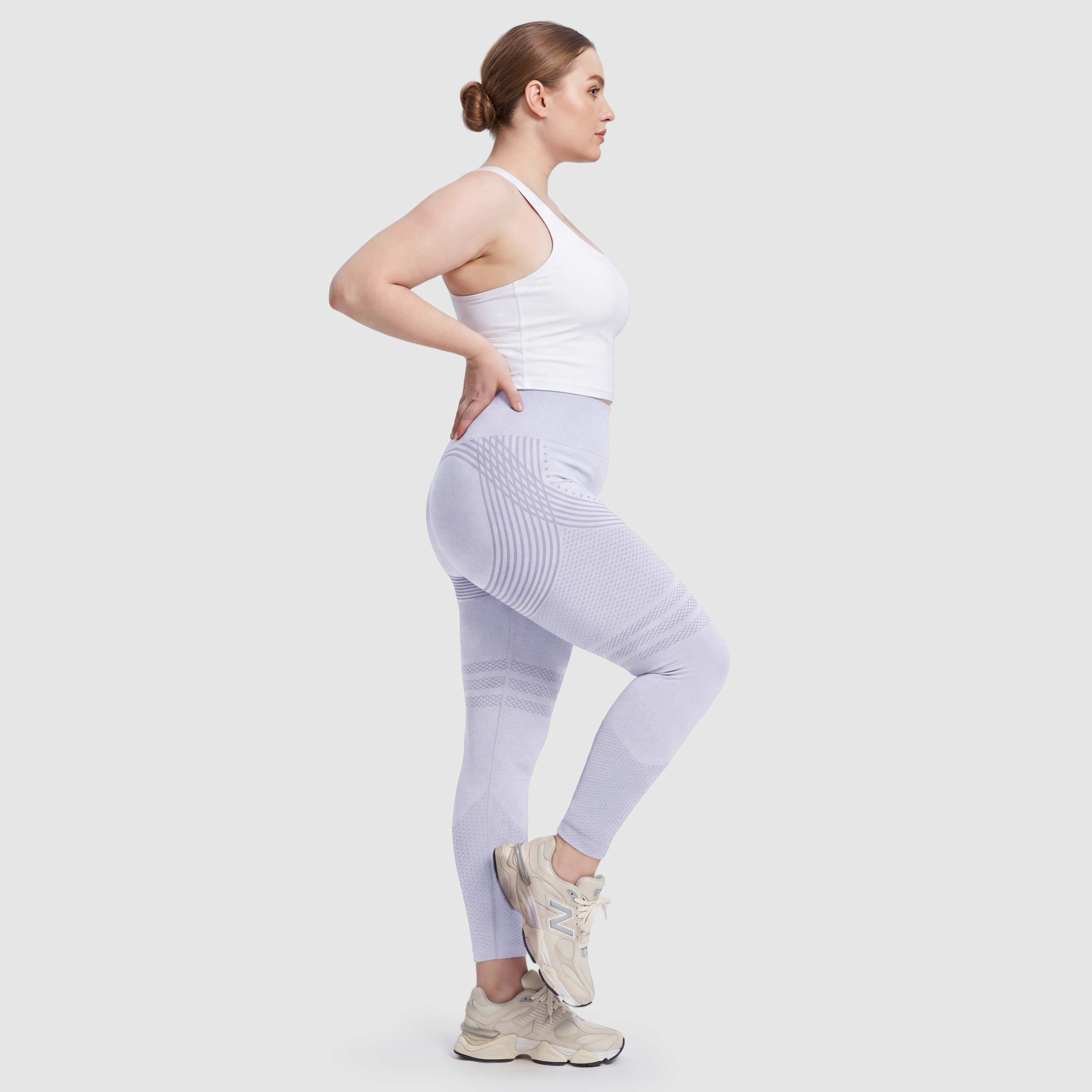 Maneele 3D Sculpting Leggings - Light blue