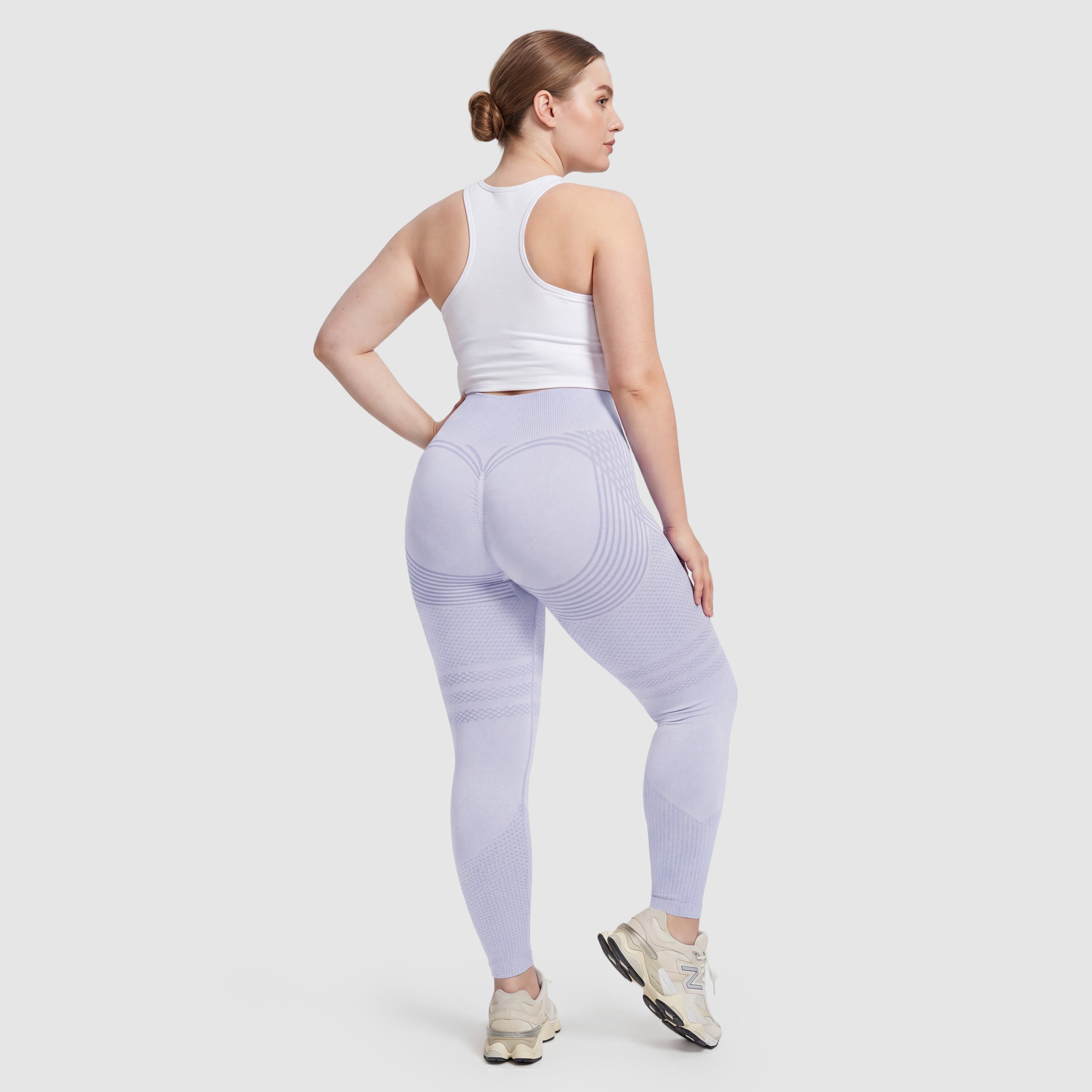 Maneele 3D Sculpting Leggings - Light blue