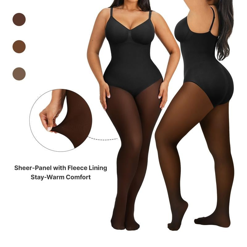 Maneele Fleece-Lined Tights Bodysuit