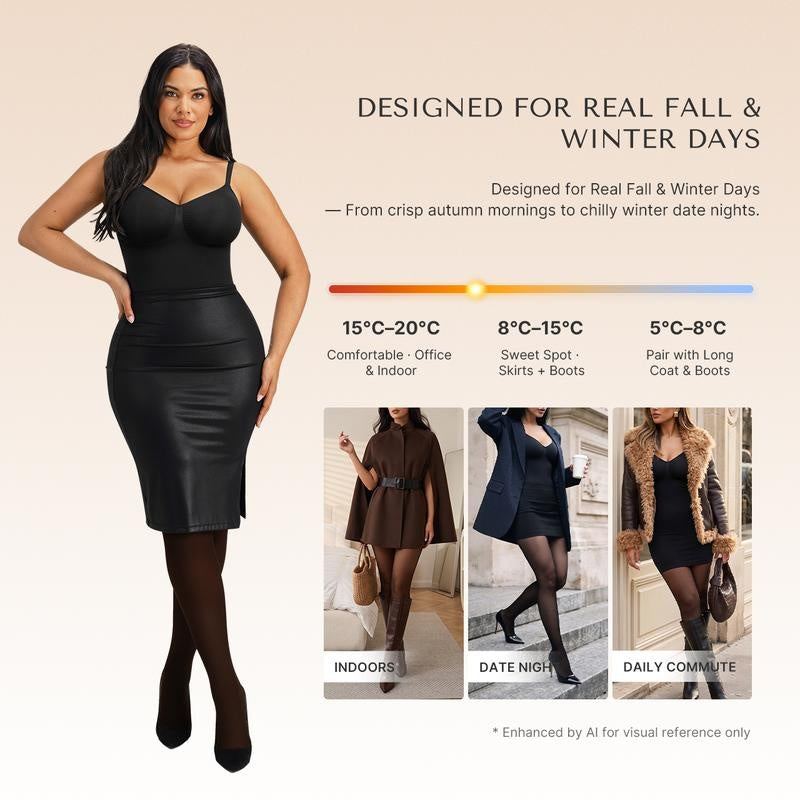 Maneele Fleece-Lined Tights Bodysuit