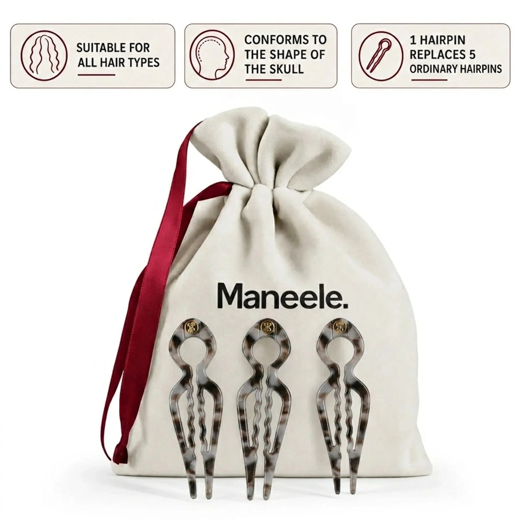 Prestige HairPin – Set of 3 (Silver Tortoise)