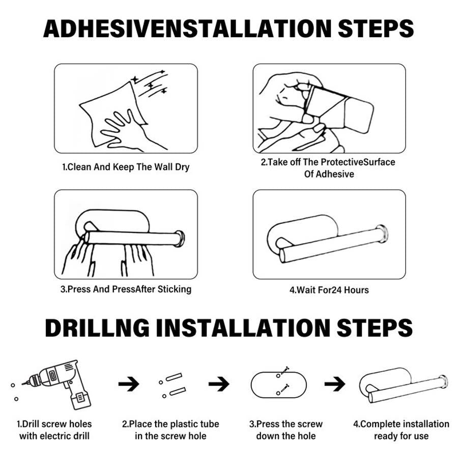 Adhesive and drilling installation steps