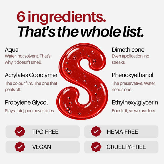 Sweenly Poppy Nail Pen — 6-ingredient formula, TPO-free, HEMA-free, vegan