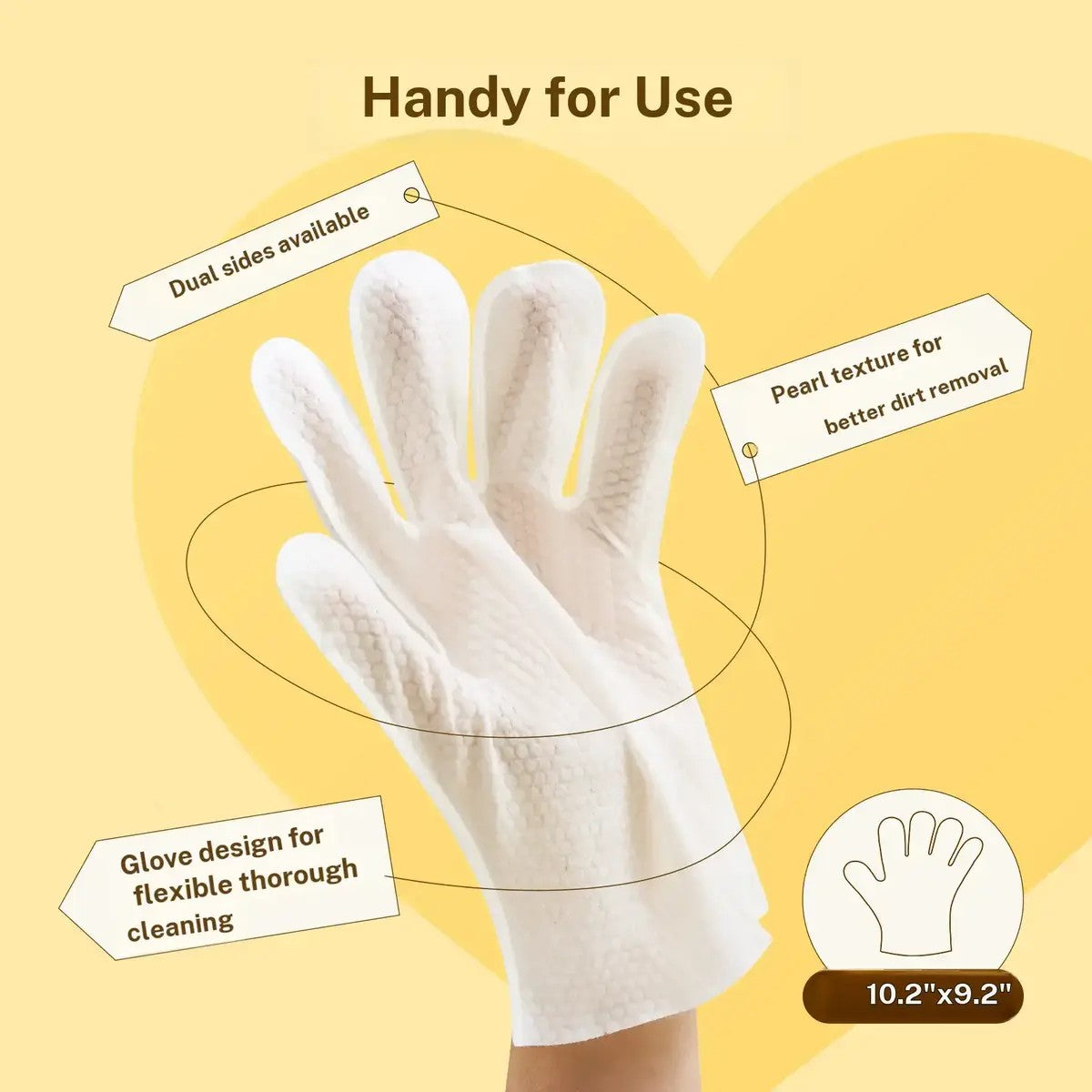 Glove design with dual textured sides